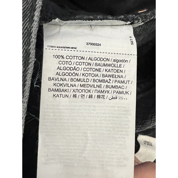 Womens Black Denim Shorts Size 1 Mango MNG Zaida Straight High Waist Summer - Picture 5 of 7